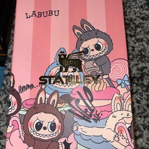 LoveShackFancy Pink Labubu Stanley with Satin Pouch